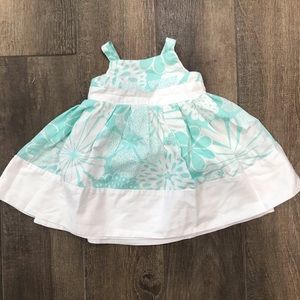 Carter's Baby Girl Mint & White Floral Party Dress